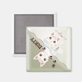 Cute Kat Clean Dirty Dishwaser Magnet Magneet (Voorkant / Achterkant)