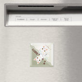 Cute Kat Clean Dirty Dishwaser Magnet Magneet (Insitu (Vaatwasser))