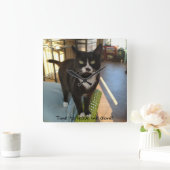 Cute Kat Clock Vierkante Klok (Huis)