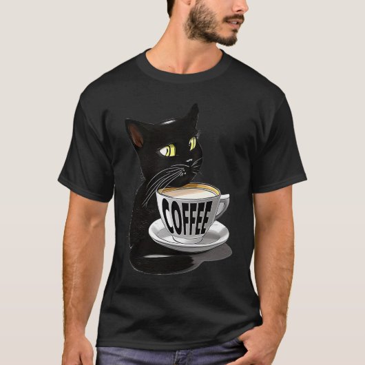 CUTE KAT COFFEE  KATTEN JAVA KITTEN T-SHIRT (Voorkant)