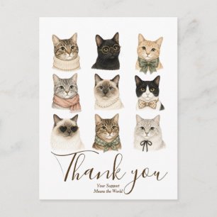 Cute Kat Dierenliefhebber Geschenk Kitten Boog Briefkaart