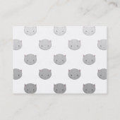 Cute Kat Facs in Black White Grey Visitekaartje (Achterkant)
