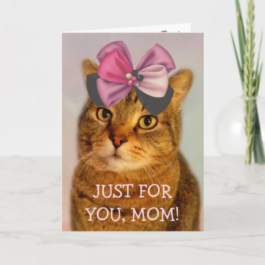 Cute Kat for Ma Birthday Kaart (Voorkant)