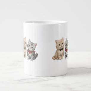 Cute Kat Kaars voor Kat Liefhebbers Extra Grote Beker