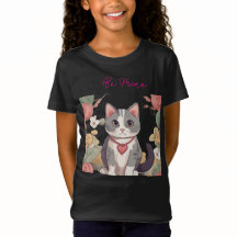 Cute Kat Love T-shirt voor Kinderen | Zoete Valent
