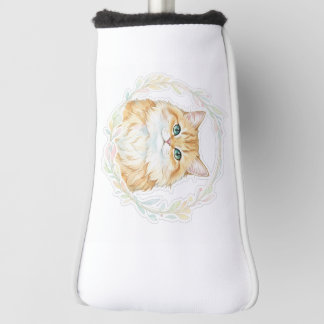 Cute Kat met honkbalpet golfclub hoofd  Golfheadcover