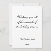 Cute Kat met Koekjes en Kerstman Hoed Feestdagenkaart (Achterkant)