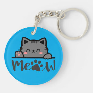 Cute Kat Miau Sleutelhanger – Grappig Kitty Cadeau
