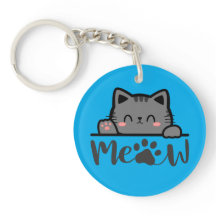 Cute Kat Miau Sleutelhanger – Grappig Kitty Cadeau