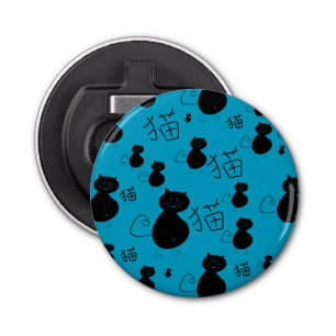 Cute kat patroon button flesopener