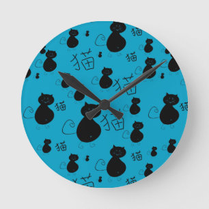 Cute kat patroon ronde klok