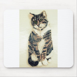 Cute Kat Pet Portrait Tabblad Cat Muismat