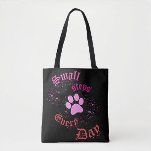 Cute Kat Poot Tote Kleine Stapjes Elke Dag Draagtas