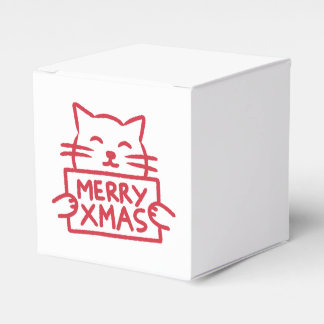 Cute Kat Prettig Kerst Favor Doos Bedankdoosjes