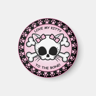 Cute Kat Skull Magneet