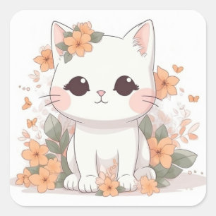 Cute Kat Sticker Kawaii Chibi
