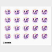 Cute-kat-sticker Ronde Sticker (Vel)