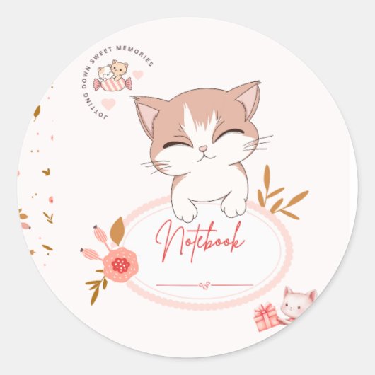 Cute kat stickers  (Voorkant)