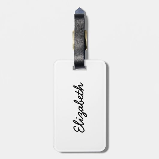 Cute Kat Teddy Bear Bagagelabel (Achterkant verticaal)