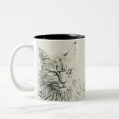 Cute Kat Tweekleurige Koffiemok (Links)