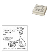 Cute Kat Uit de Bibliotheek Van Rubberstempel (Gestempeld)