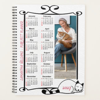 Cute Kat Vintage Frame 2027 2 Foto Planner