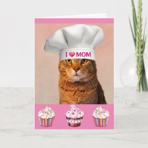 Cute Kat "Voor mama" Verjaardag Kaart