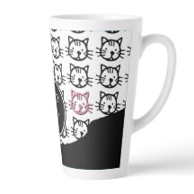 Cute Kat (zwart, wit en roze)