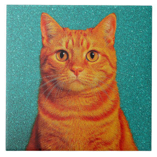 Cute Kater Keramische Tegel. Tegeltje