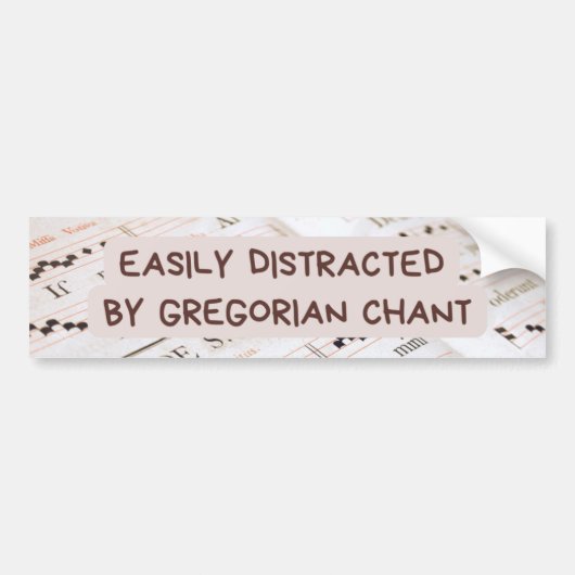 Cute Katholieke Mass Gregorian Chant Bumpersticker (Voorkant)
