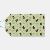 Cute Katie kitten green gift label Cadeaulabel (Achterkant Horizontaal)