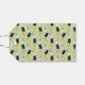 Cute Katie kitten green verjaardagscadeau label Cadeaulabel (Achterkant Horizontaal)