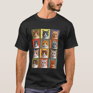 Cute katportret Meow mama papa kinderen T-shirt