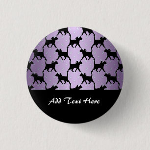 Cute katten met manen en sterren patroon ronde button 3,2 cm