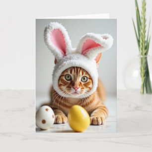 Cute Kattenkerstkaart Oranje Kat Kaart