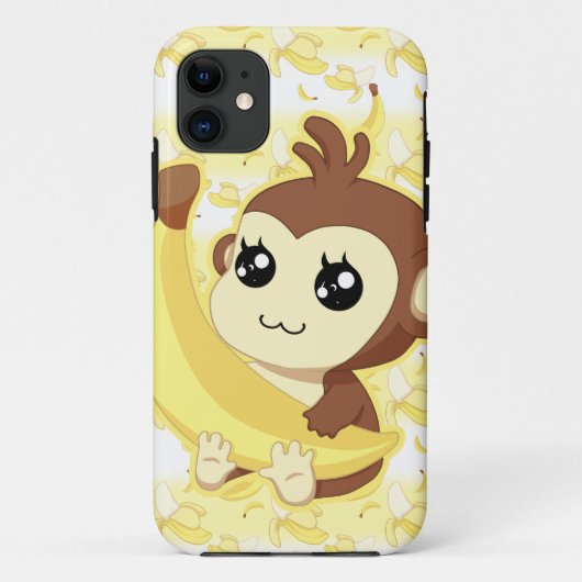 Cute Kawaii aap holding banana Case-Mate iPhone Case (Achterkant)