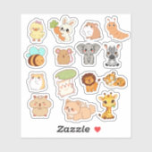Cute Kawaii Animal Sticker Pack  (Vel)