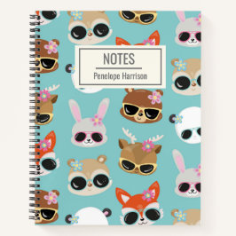 Cute Kawaii Animals Sunbril Blue Specialized Notitieboek