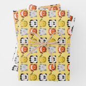 Cute kawaii animaux enveloppant du papier (En situation)