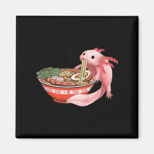 Cute Kawaii Anime Axolotl Japanse ramen Noodles A Magneet