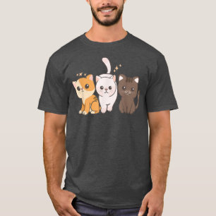 Cute Kawaii Anime - Cat Kitten Street Squad - Kawa T-shirt