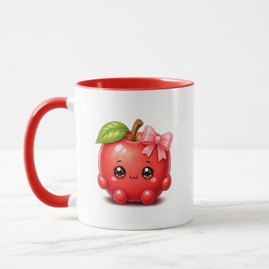 Cute Kawaii Apple Mok (Links)