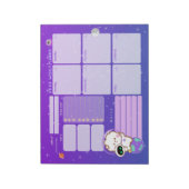 Cute Kawaii Astronaut Undated Weekly Planner Notitieblok (Gedraaid)