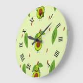 Cute kawaii avocado grote klok (Hoek)