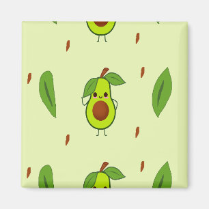 Cute kawaii avocado magneet