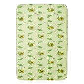 Cute kawaii avocado on green badmat (Voorkant Verticaal)