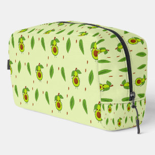Cute kawaii avocado on green toilettasje