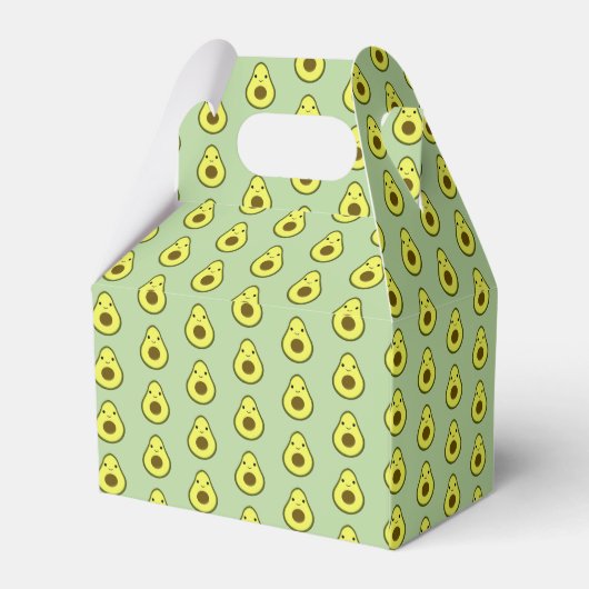Cute Kawaii Avocado Pattern Bedankdoosjes (Achterkant)