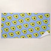 Cute Kawaii Avocado Pattern Strandlaken (Voorkant)