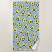 Cute Kawaii Avocado Pattern Strandlaken (Voorkant)